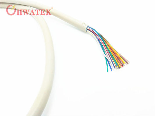 สายเคเบิลแบบยืดหยุ่นสำหรับอุตสาหกรรม UL2517 4C×24AWG+W พร้อมฉนวนและเปลือก PVC สำหรับใช้งานที่ 105℃ 300V