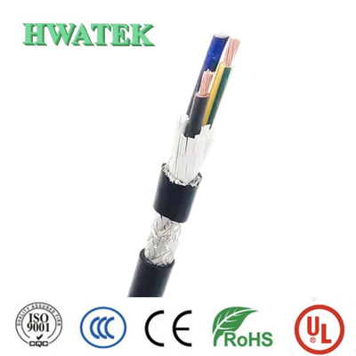 UL 2464 8C * 30AWG 80°C 300V Shield PVC สายเคเบิลทองแดงกระป๋องรอบ