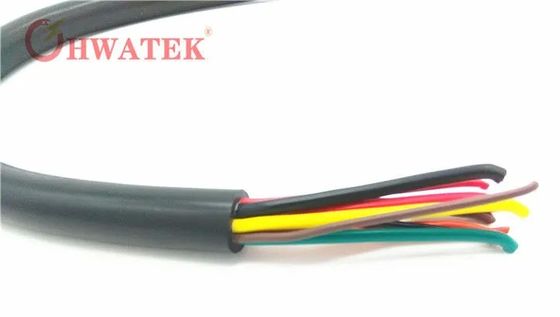 สายเคเบิลแบบยืดหยุ่นสำหรับอุตสาหกรรม UL2517 4C×24AWG+W พร้อมฉนวนและเปลือก PVC สำหรับใช้งานที่ 105℃ 300V
