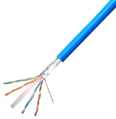 สายเคเบิลเครือข่ายป้องกัน SFTP Cat5e สําหรับการส่งสัญญาณความเร็วสูงและการใช้งาน Ethernet ที่ได้รับการรับรอง UL444