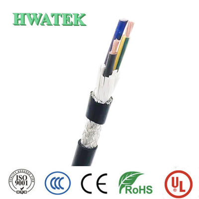 สายเคเบิลอุตสาหกรรมแบบยืดหยุ่นทองแดงเคลือบดีบุกแบบตีเกลียว CL3&UL2464 พร้อมฉนวน SR-PVC และปลอก PVC 8P×22AWG+ADB