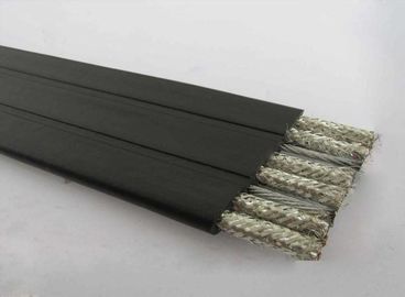แจ็คเก็ต PVC ทองแดงดีบุกควั่นสายเคเบิลแบนที่ไม่มีฉนวนหุ้ม 300V 105 ℃ UL2651 10F × 22AWG