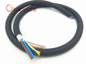 สายเคเบิลแบบยืดหยุ่น Braiding Shield หลายคู่พร้อมแจ็คเก็ต PU