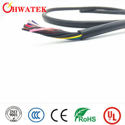 UL21307 สายเคเบิลยืดหยุ่นอุตสาหกรรมทองแดงกระป๋องที่มี PVC ติดกัน FRPE Jacket 7C × 24AWG + W